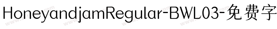 HoneyandjamRegular-BWL03字体转换