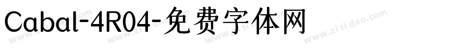 Cabal-4R04字体转换