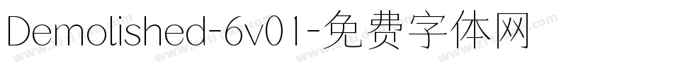 Demolished-6v01字体转换