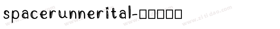 spacerunnerital字体转换