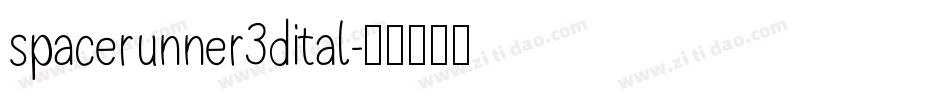 spacerunner3dital字体转换