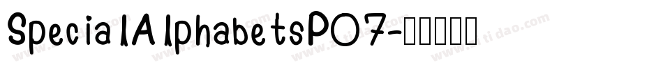 SpecialAlphabetsP07字体转换