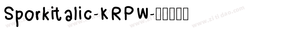 Sporkitalic-KRPW字体转换