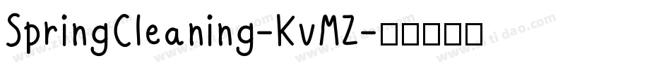 SpringCleaning-KvMZ字体转换