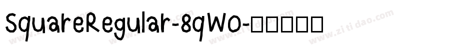SquareRegular-8qW0字体转换