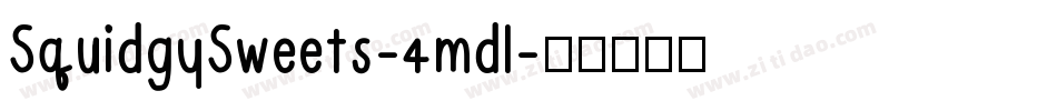 SquidgySweets-4mdl字体转换