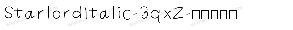 StarlordItalic-3qxZ字体转换