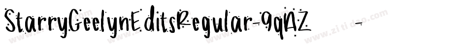 StarryGeelynEditsRegular-9qAZ字体转换