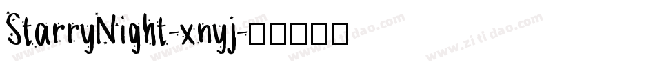 StarryNight-xnyj字体转换