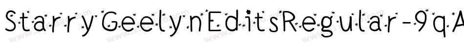 StarryGeelynEditsRegular-9qAZ字体转换