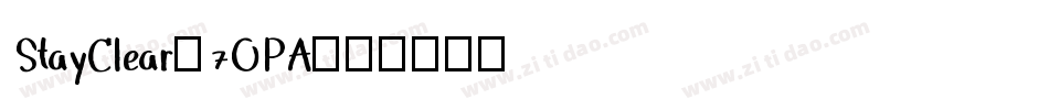 StayClear-7OPA字体转换