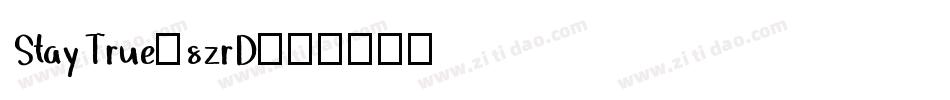 StayTrue-8zrD字体转换