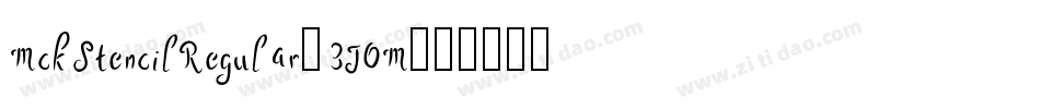 MckStencilRegular-3JOM字体转换