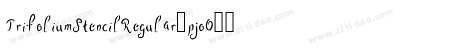 TrifoliumStencilRegular-pjoO字体转换