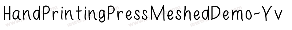 HandPrintingPressMeshedDemo-Yve2字体转换