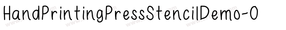 HandPrintingPressStencilDemo-OnjA字体转换