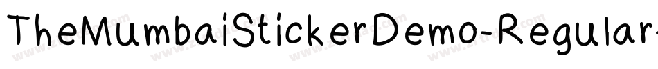 TheMumbaiStickerDemo-Regular-2字体转换