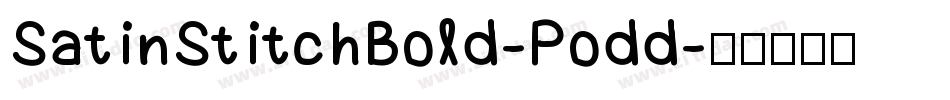 SatinStitchBold-Podd字体转换