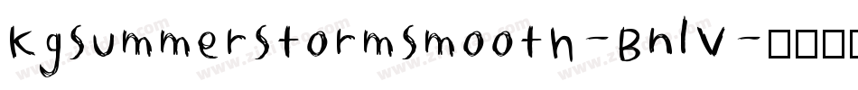 KgSummerStormSmooth-BnlV字体转换