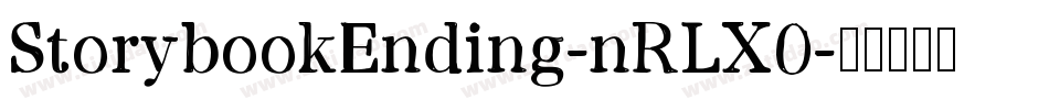 StorybookEnding-nRLX0字体转换