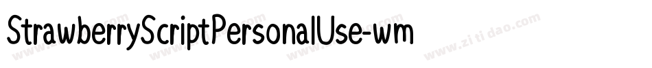 StrawberryScriptPersonalUse-wm5x字体转换