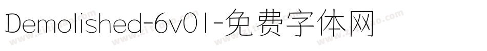 Demolished-6v01字体转换