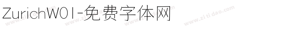 ZurichW01字体转换