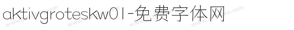 aktivgroteskw01字体转换