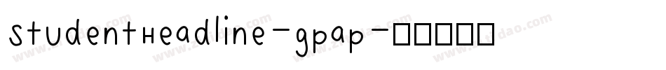 StudentHeadline-gpap字体转换