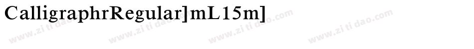 CalligraphrRegular-mL15m字体转换