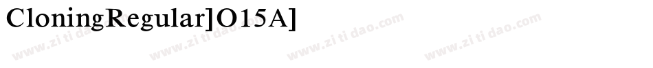 CloningRegular-O15A字体转换
