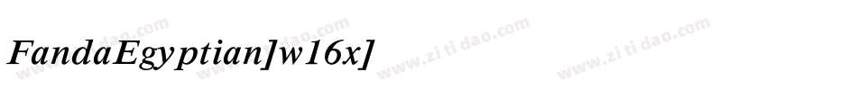 FandaEgyptian-w16x字体转换