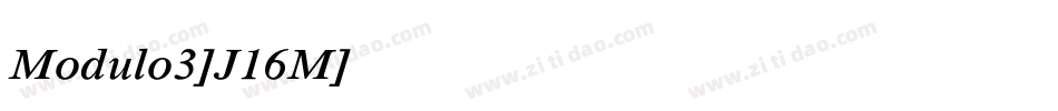 Modulo3-J16M字体转换
