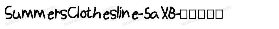 SummersClothesline-5aXB字体转换