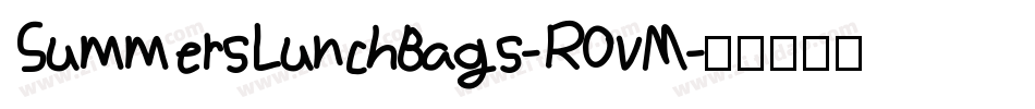 SummersLunchBags-R0vM字体转换