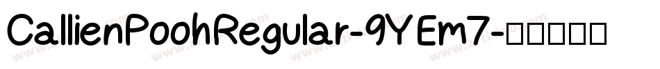 CallienPoohRegular-9YEm7字体转换