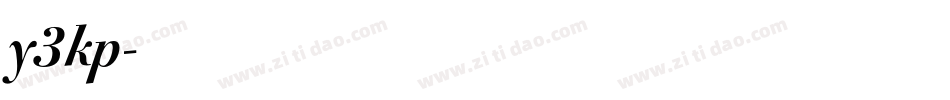 y3kp字体转换