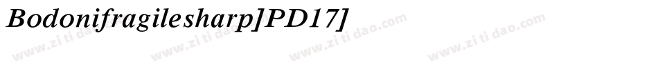 Bodonifragilesharp-PD17字体转换