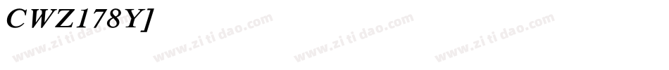 CWZ178Y字体转换