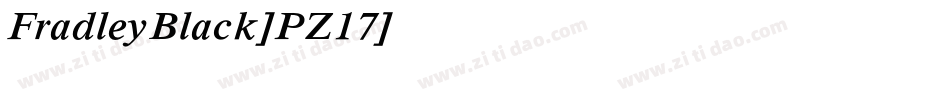 FradleyBlack-PZ17字体转换