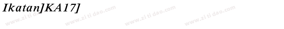 Ikatan-KA17字体转换