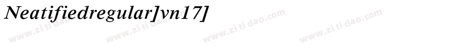 Neatifiedregular-vn17字体转换