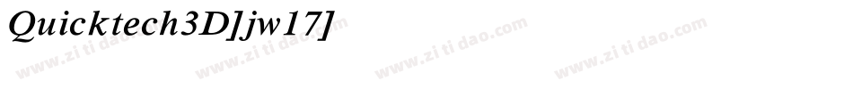 Quicktech3D-jw17字体转换