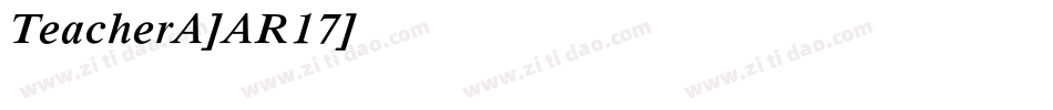 TeacherA-AR17字体转换
