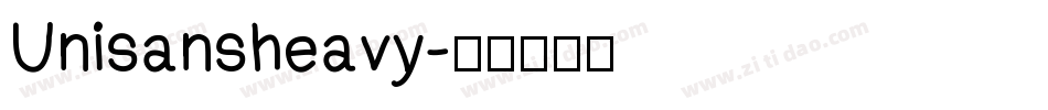 Unisansheavy字体转换