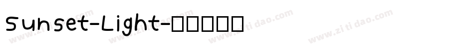 Sunset-Light字体转换