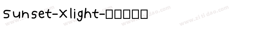 Sunset-Xlight字体转换