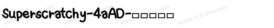 Superscratchy-4aAD字体转换