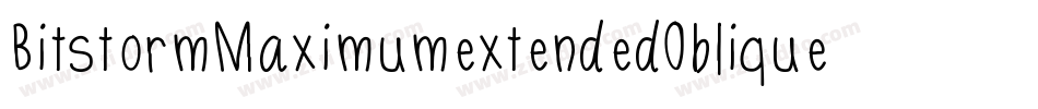 BitstormMaximumextendedOblique-25wW字体转换