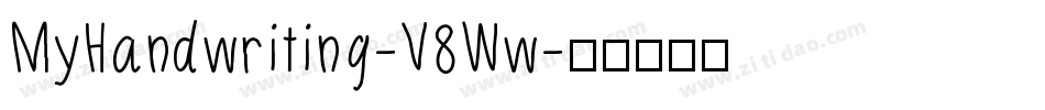 MyHandwriting-V8Ww字体转换